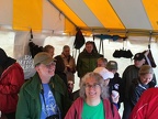 Cheering Section Hiding from the rain